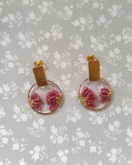 Aretes Resiliencia Rosa Fuerte