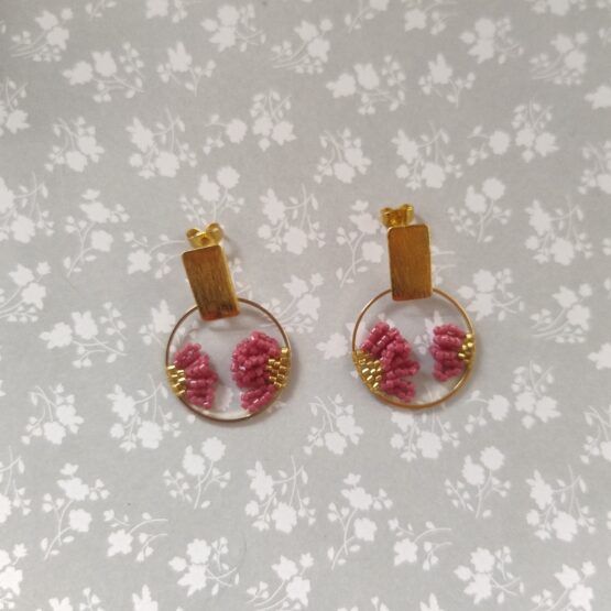 Aretes Resiliencia Rosa Fuerte
